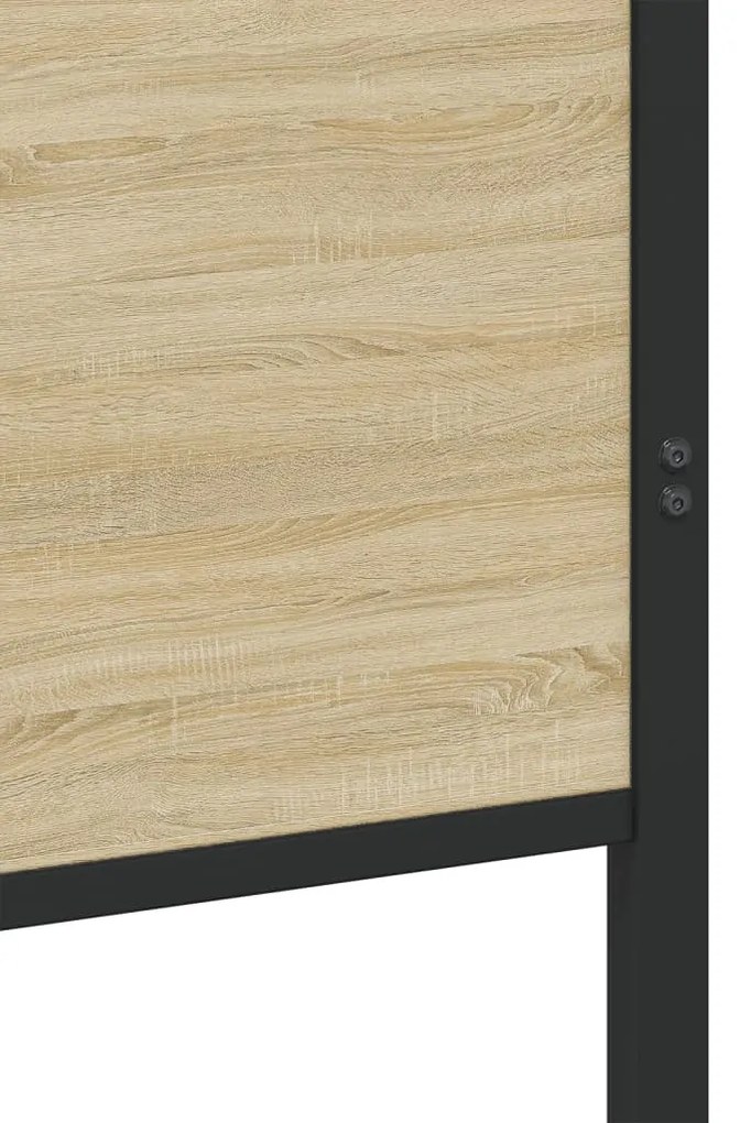 Estrutura de cama sem colchão 90x190 cm metal carvalho sonoma