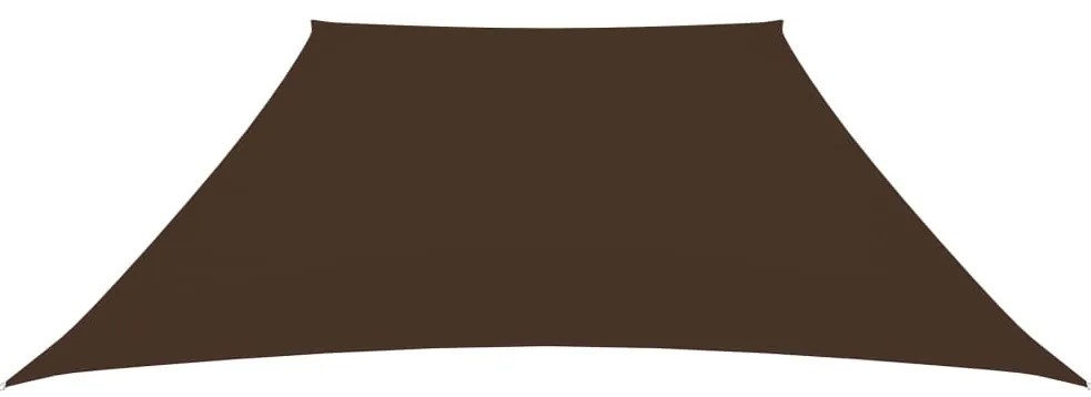 Para-sol estilo vela tecido oxford trapézio 3/5x4 m castanho