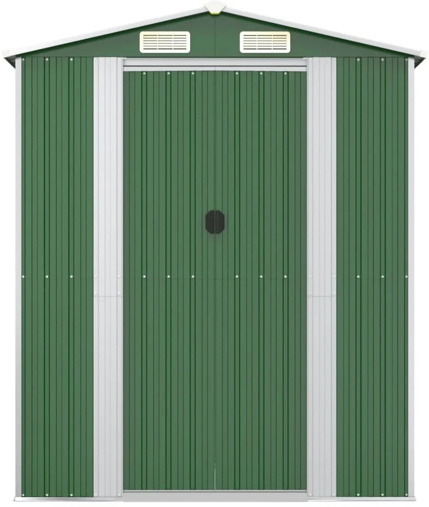 Abrigo de jardim 192x772x223 cm aço galvanizado verde
