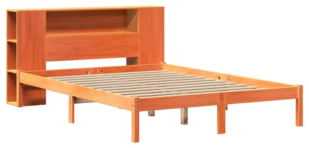 Cama com estante sem colchão 150x200 cm pinho maciço