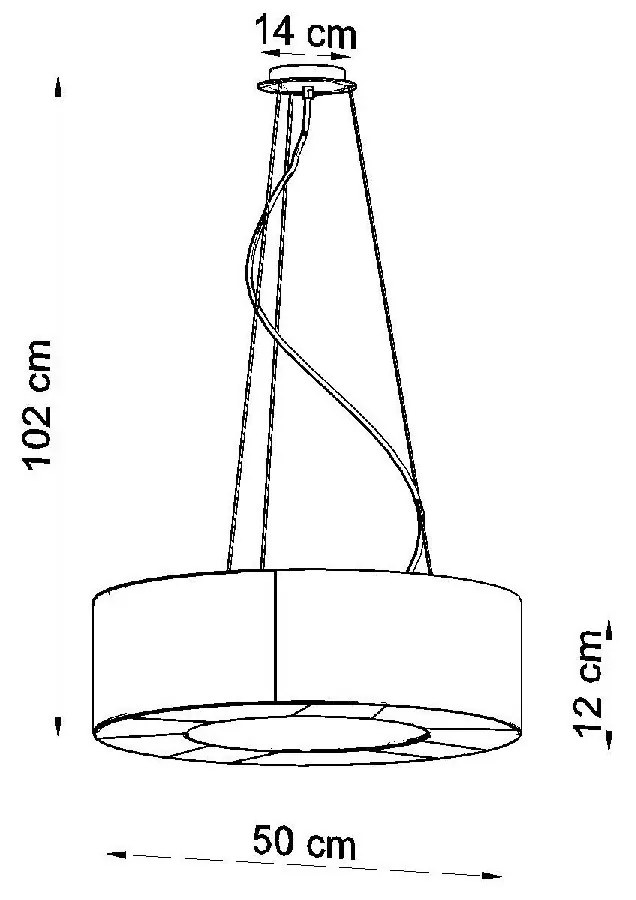 Candeeiro de Teto Suspenso SATURNO SLIM 50 Cm Branco