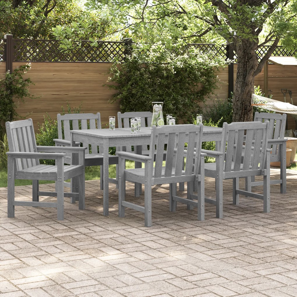 Cadeiras de Jantar vidaXL 6 pcs Cinza Claro 65.5x55.5x88 cm HDPE
