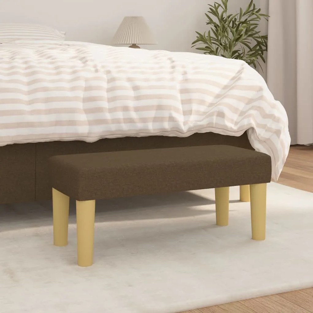 vidaXL Banco 70x30x30 cm tecido castanho-escuro