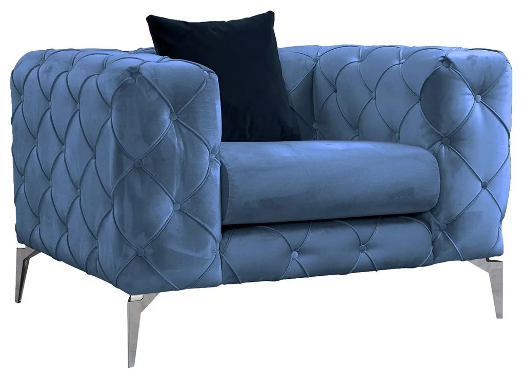 Poltrona "Azul LUX" – 108x90x73 cm – Cor Azul - Design Moderno