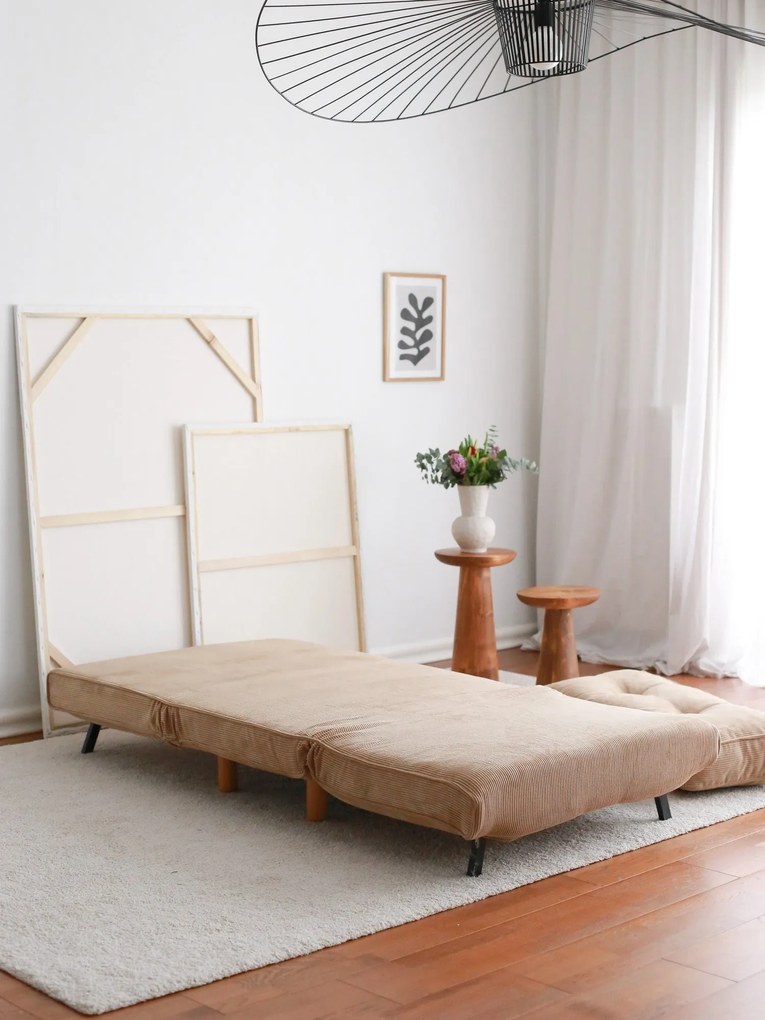 Sofá-Cama Foldy – Castanho – 93x82x90 cm