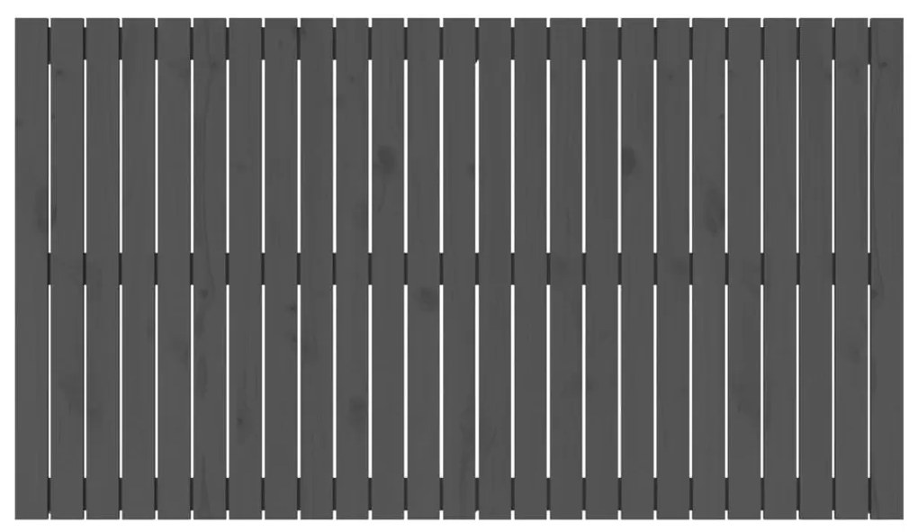 Cabeceira de parede 159,5x3x90 cm madeira de pinho maciça cinza