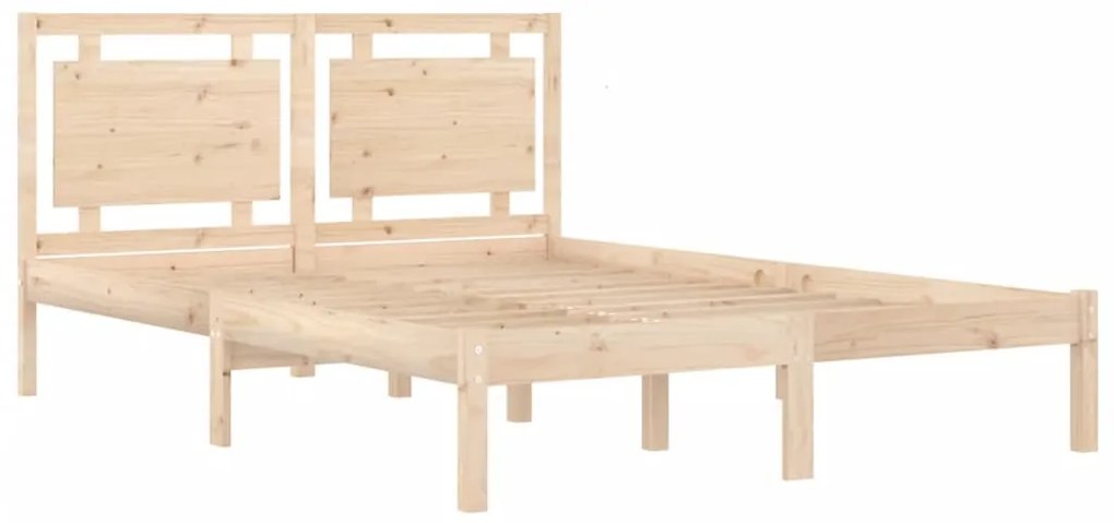 Estrutura de cama dupla pequena 4FT 120x190 cm madeira maciça