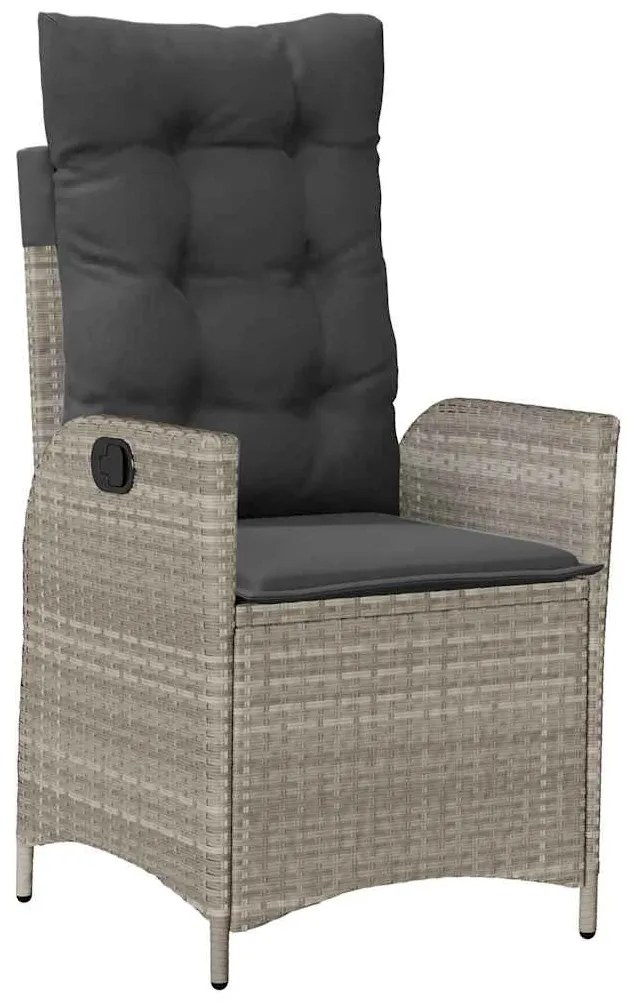 Conjunto de Jantar de Jardim de 5 Peças com Almofadas Cinza Claro em R