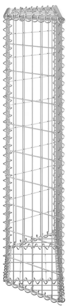 Canteiro elevado/cesto gabião trapézio 80x20x100 cm aço galvan.