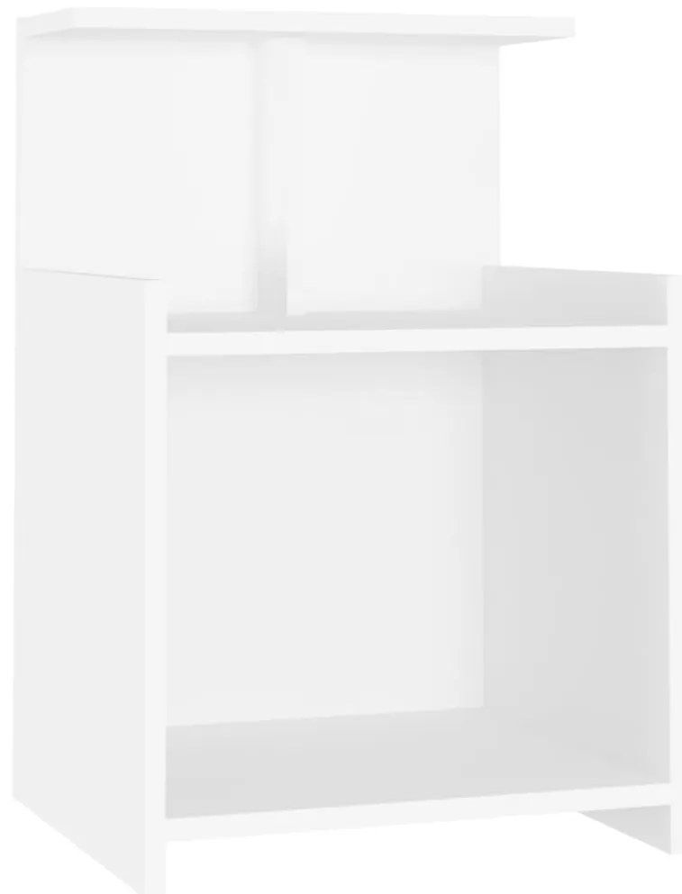 Mesas de cabeceira 2 pcs derivados de madeira branco