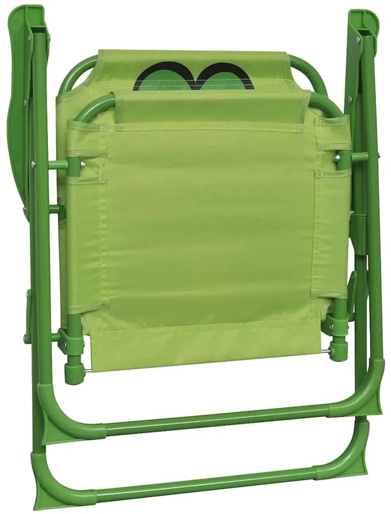 3 pcs conjunto bistrô de jardim infantil c/ guarda-sol verde