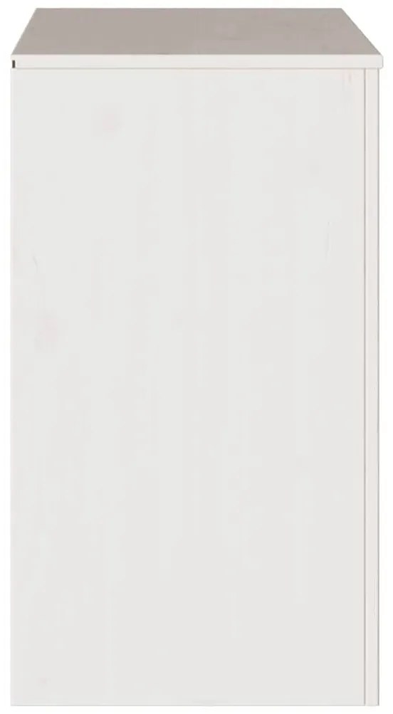 Buffet vidaXL "DRAMMEN" Branco 79x43x75,5 cm Madeira Sólida de Pinheir