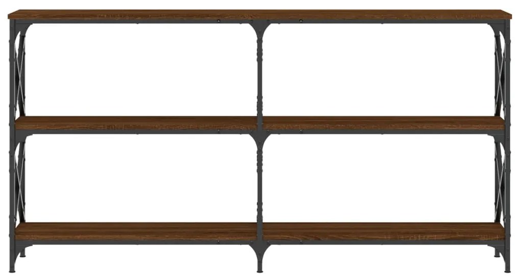 Mesa consola 200x28x80,5 cm derivados madeira carvalho castanho
