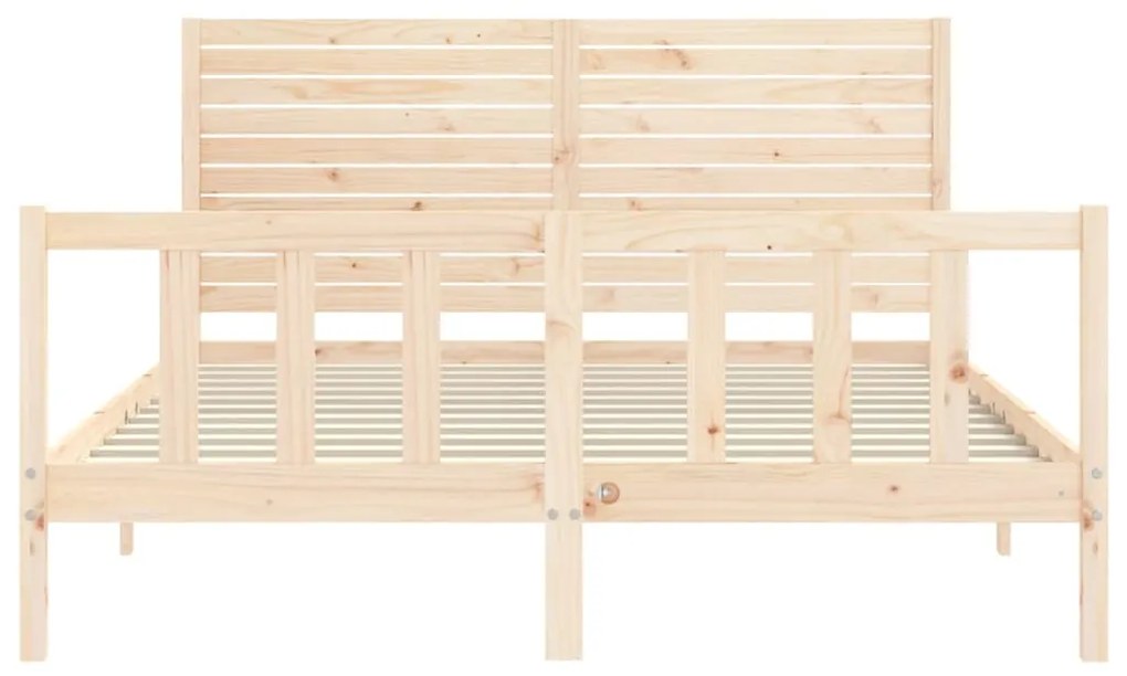 Estrutura de cama King Size com cabeceira madeira maciça