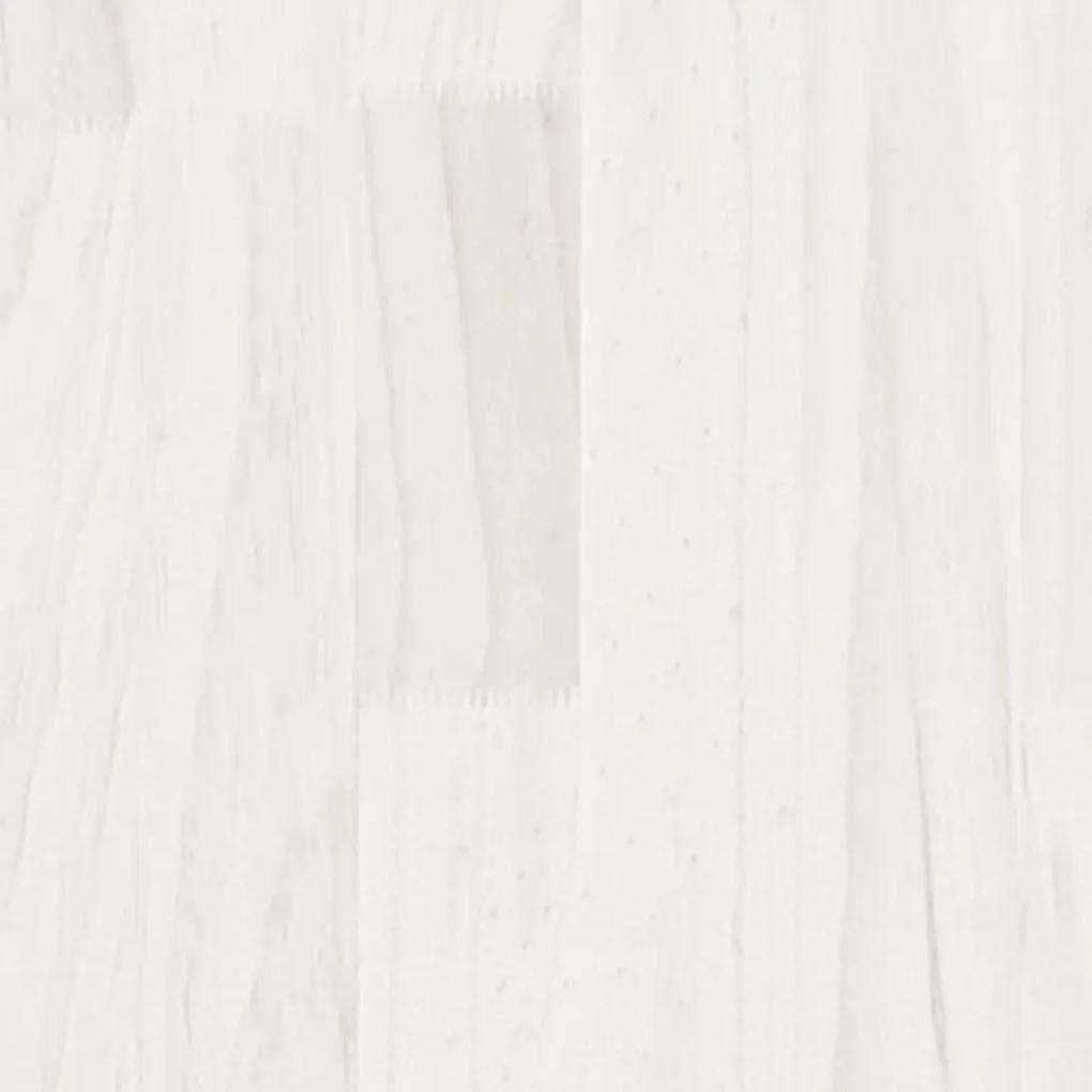Mesa de centro 75x50x33,5 cm madeira de pinho maciça branco