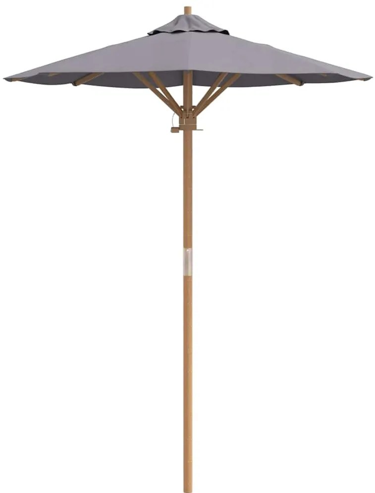 Guarda-sol de Jardim Cinza Escuro 150x210 cm Bambu