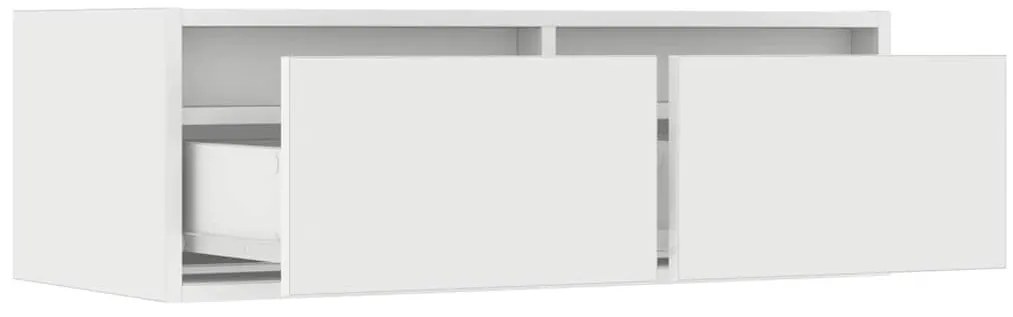Móvel de TV com luzes LED 75x35,5x25 cm branco