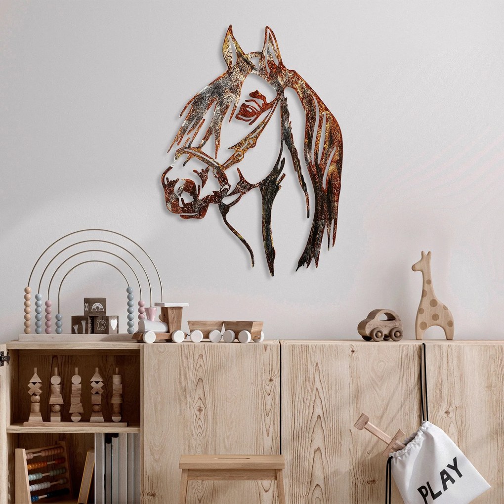 Acessório Decorativo de Parede em Metal Bys-129 – Multicolor – 38x53 c