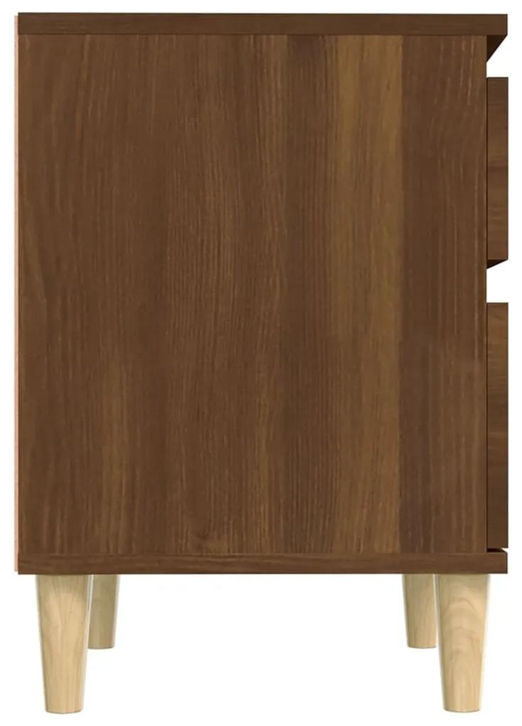 Mesas de cabeceira 2 pcs 40x35x50 cm cor carvalho castanho