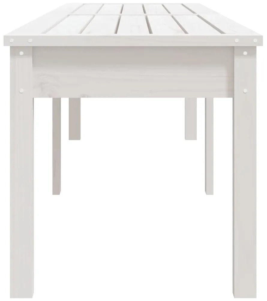 Banco de jardim com 2 lugares 203,5x44x45cm pinho maciço branco