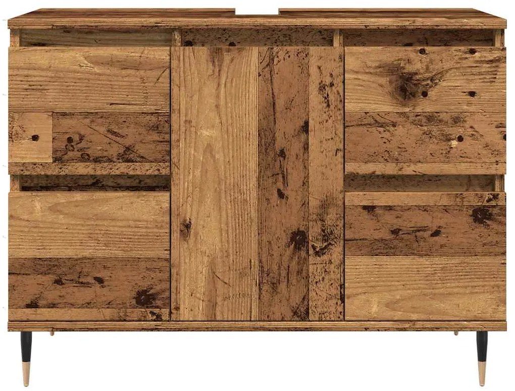 Armário casa banho 80x33x60 cm derivados madeira madeira velha