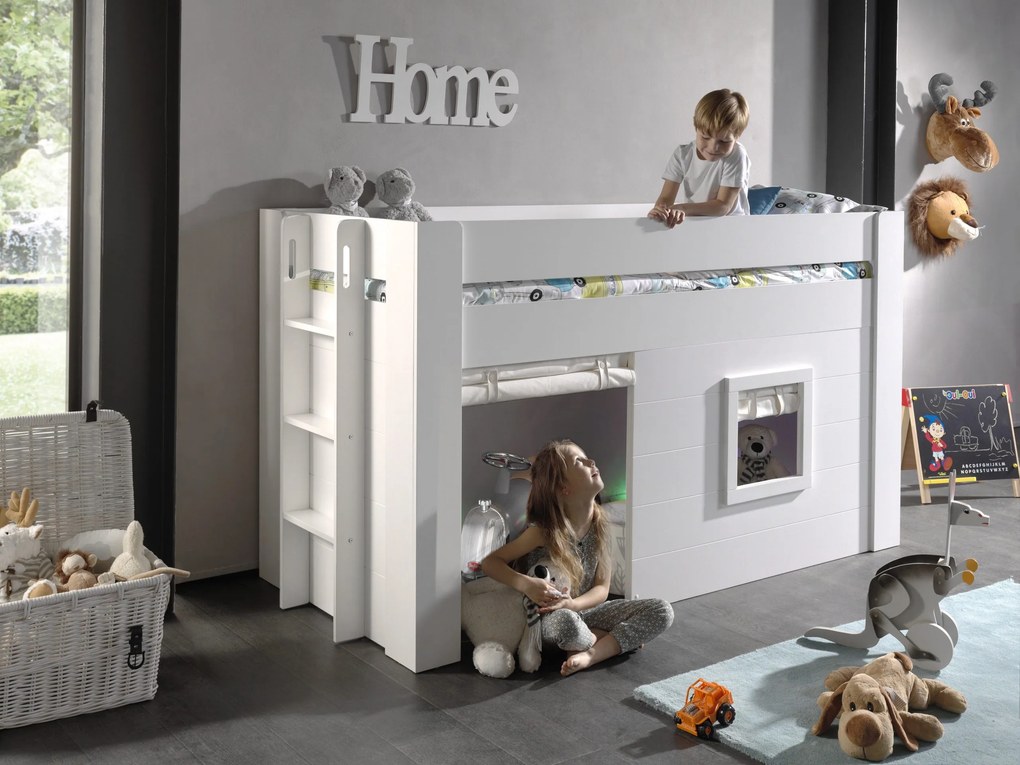 Conjunto Cama infantil NOAH + Cortina e Porta de Tecido Branca