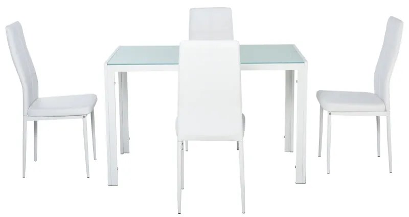 Conjunto de Refeição Hayla - 4 Cadeiras e 1 Mesa - Design Nórdico