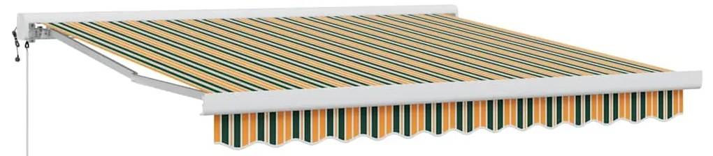 Toldo Retrátil Automático Verde e Amarelo 350x250 cm