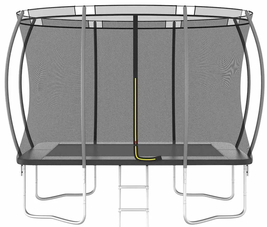 Conjunto de trampolim retangular 274x183x76 cm 150 kg