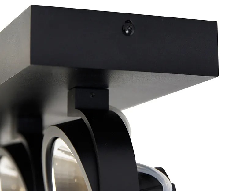 Projetores design preto ajustáveis 3 luzes - Go Moderno