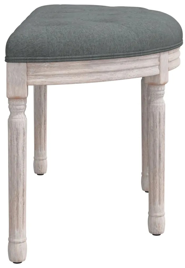 Banco 81,5x41x49 cm tecido cinzento-escuro
