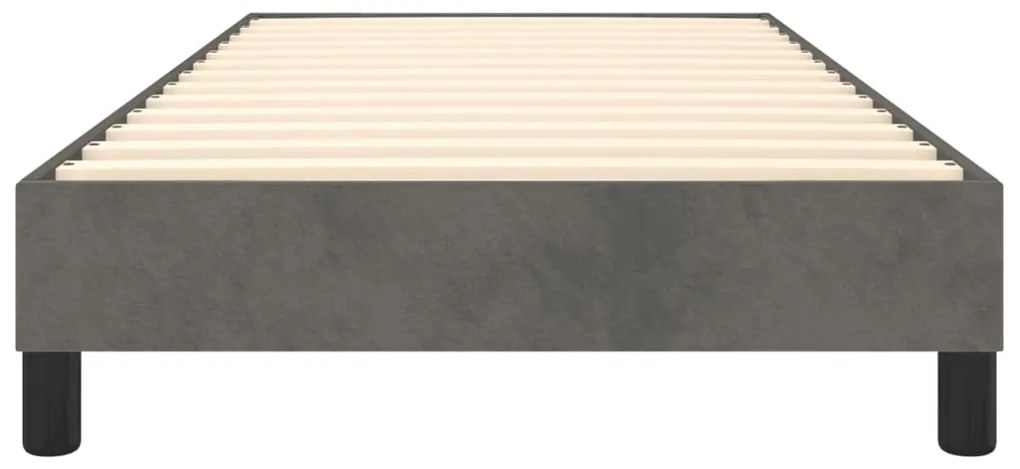 Estrutura de cama sem colchão 80x200 cm veludo cinzento-escuro
