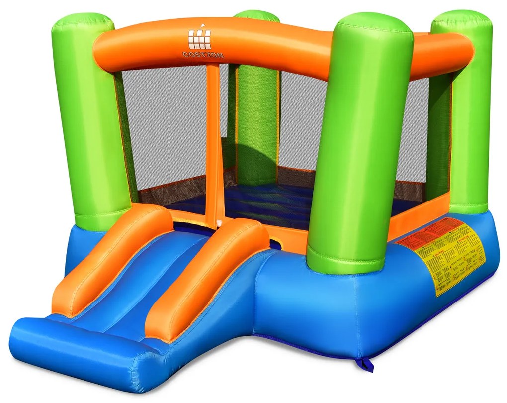 Castelo Insuflável para Crianças Casa Insuflável com Área de Salto Kit Reparação de Escorregas (sem Compressor) 250 x 197 x 143 cm