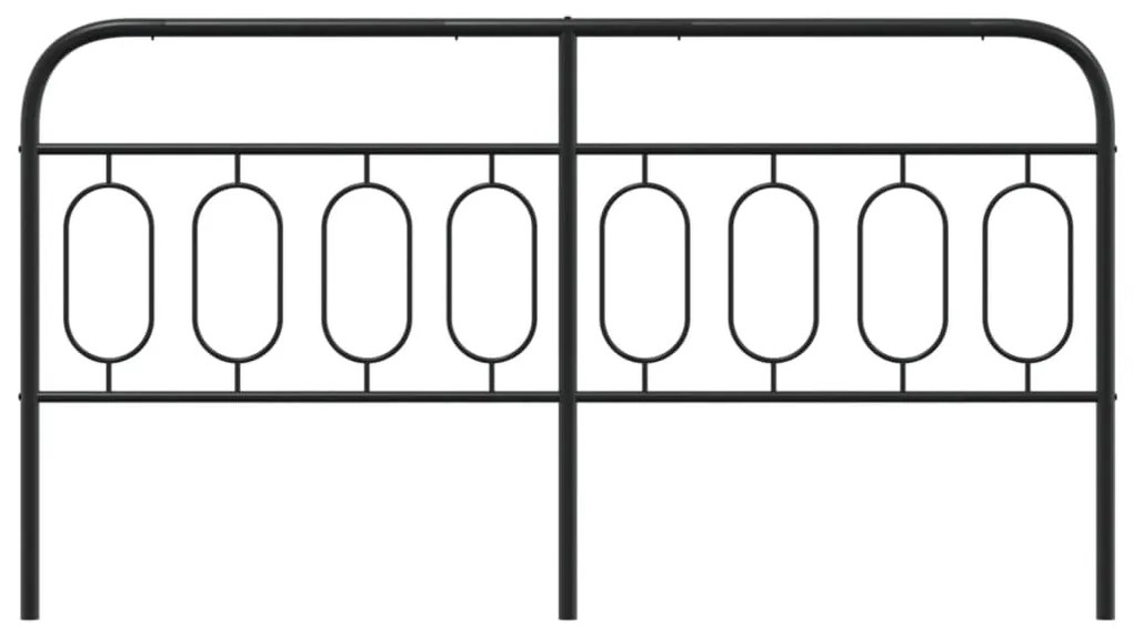 Cabeceira de cama 183 cm metal preto