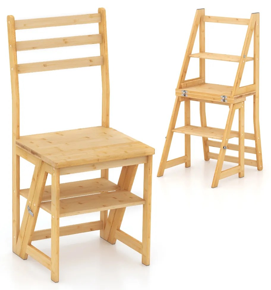 Mesa de Jantar Dobrável com 2 Rodas para Espaços Pequenos - Natural