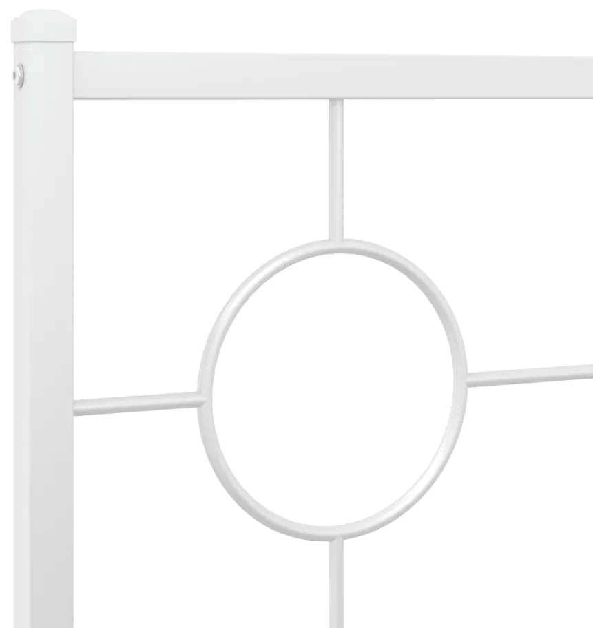 Estrutura de cama com cabeceira 90x190 cm metal branco