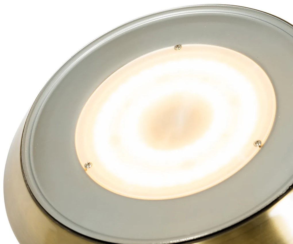 Candeeiro de pé bronze com LED e dimmer com luz de leitura - Fez Retro