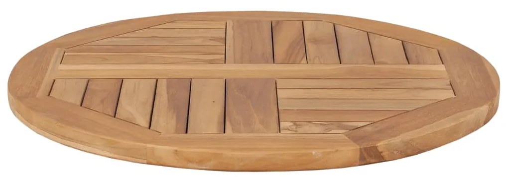 Tampo de mesa redondo 2,5 cm 60 cm madeira teca maciça