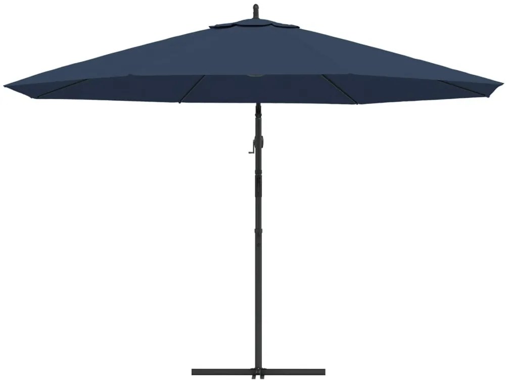 Guarda-sol de jardim cantilever 3,5 m azul