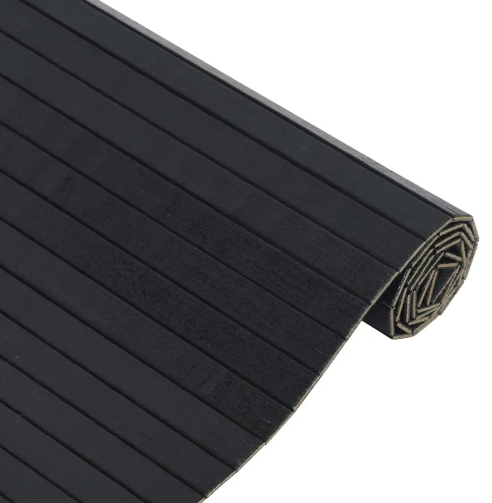 Tapete retangular 100x400 cm bambu preto