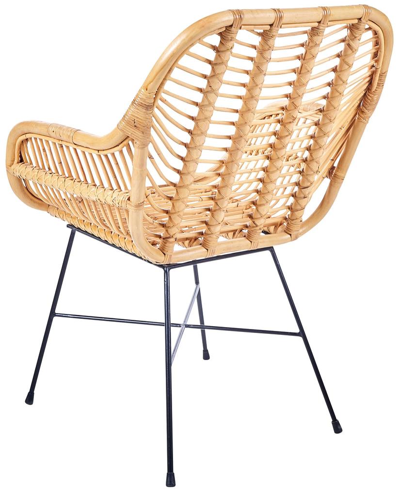 Cadeira de rattan cor natural CANORA Beliani