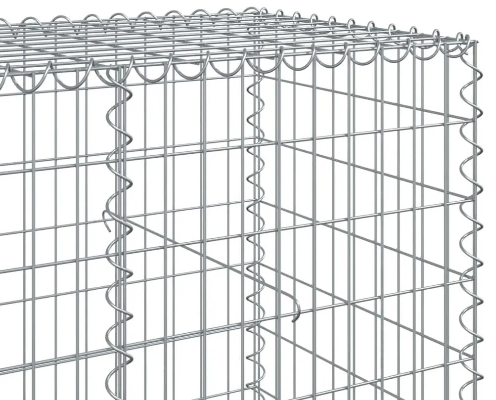 Cesto gabião com cobertura 250x100x100 cm ferro galvanizado