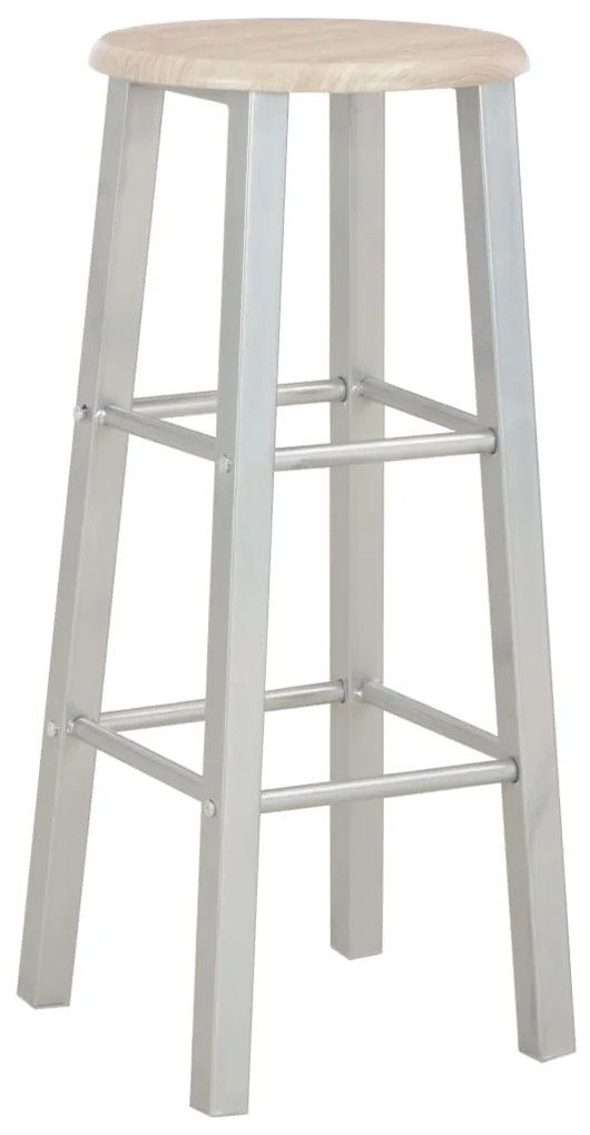 3 pcs conjunto de bar em madeira e aço
