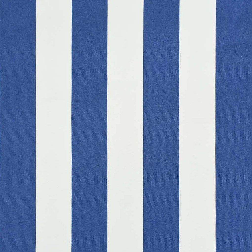 Toldo retrátil 400x150 cm azul e branco