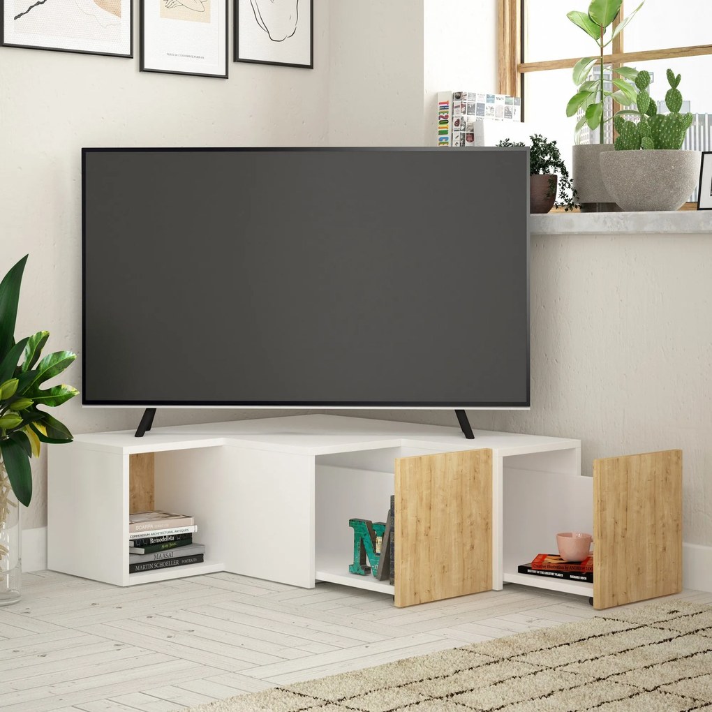 Estante Lima – Branco e Preto – 90 cm x 180 cm x 20 cm