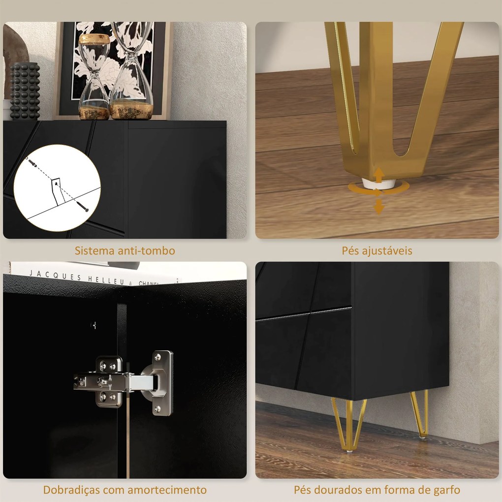 Armário Moderno – Modelo Turku – 120x40x75 – Armazenamento Vertical –