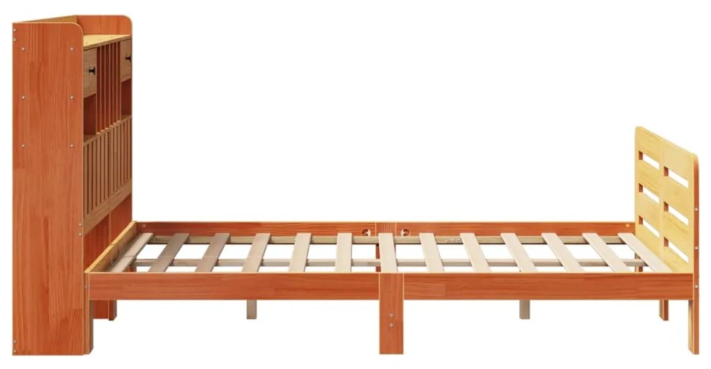 Cama com estante sem colchão 135x190 cm pinho maciço