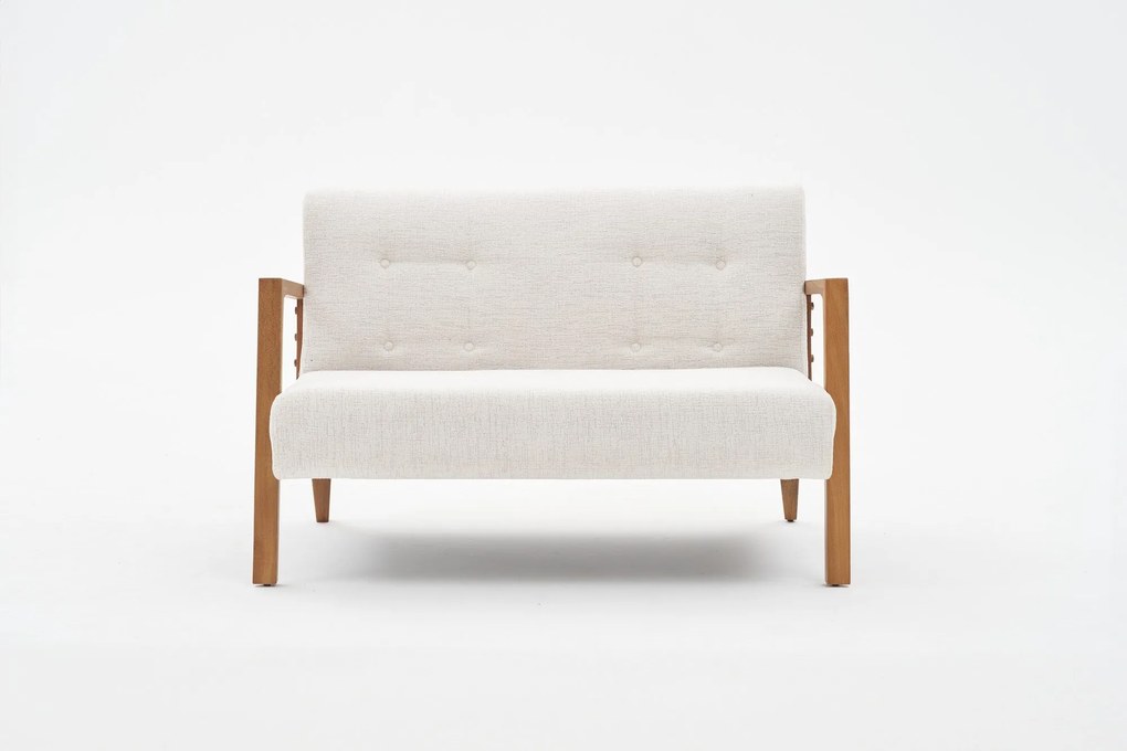 Sofá de 2 Lugares Kemer – Creme – 114 cm x 80 cm x 85 cm
