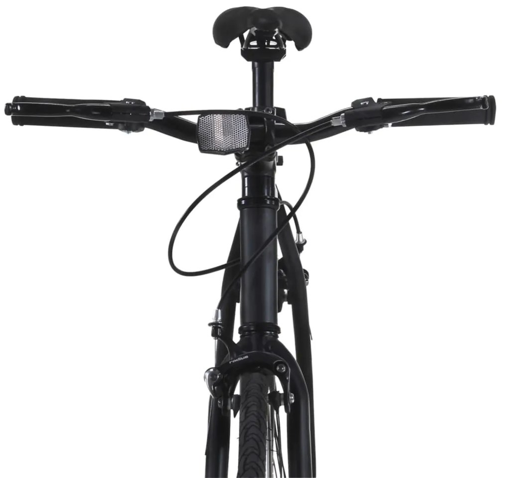 Bicicleta de mudanças fixas 700c 55 cm preto