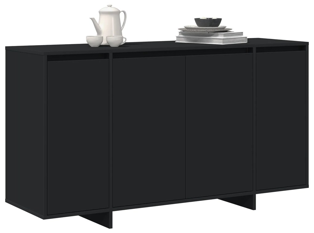 Buffet Preto Preto Madeira Engenheirada 135 x 41 x 75 cm